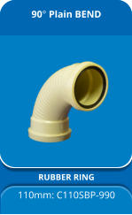 90° Plain BEND RUBBER RING 110mm: C110SBP-990