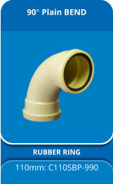 90° Plain BEND RUBBER RING 110mm: C110SBP-990