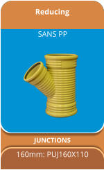 Reducing JUNCTIONS 160mm: PUJ160X110 SANS PP