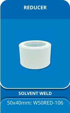 REDUCER SOLVENT WELD 50x40mm: W50RED-106