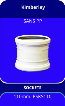 Kimberley SOCKETS 110mm: PSKS110 SANS PP